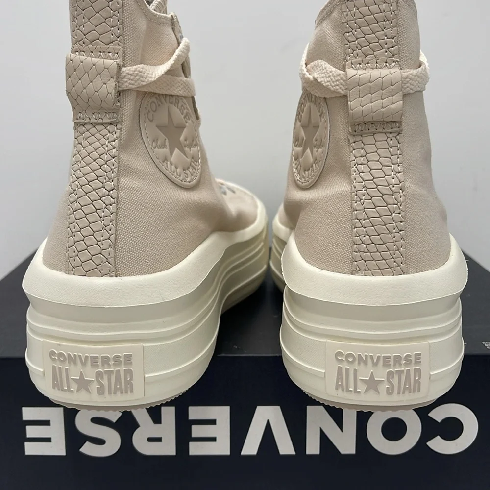 Converse Women's A12812C CTAS MOVE HI LIGHT DUNE/EGRET/PAPYRUS Sneakers Platform